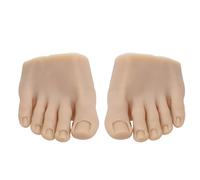 Outil de manucure en silicone souple souple - Modèle de faux pied avec design demi-pied pour manucure - Prothèse en silicone