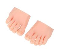 Outil de manucure en silicone souple souple - Modèle de faux pied avec design demi-pied pour manucure - Prothèse en silicone