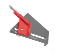 Outil de marquage du bois pour configuration de routeur et jauge de scie à table | Règle de disposition en alliage d'aluminium avec échelles transparentes, 8,5 x 2,5 x 10,8 cm (gris)