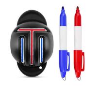 Outil de marqueur de balle de golf, outil de marquage de lignes de golf à séchage rapide, étanche, alignement clair des empreintes avec 2 stylos pour les passionnés, les amis, les entraîneurs