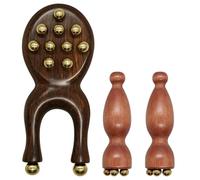 Outil de massage Csu Type 10, acupression faciale et 2 petits bâtonnets à massage en forme de lotus, outils de massage thérapeutique en bois, outils de massage pour le visage destinés aux femmes