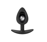 Outil de massage de yoga à bille d'acier vibrant en silicone noir, durable et facile à nettoyer, confortable à utiliser, peut être transporté en déplacement,Black m