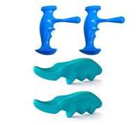 Outil de Massage des Tissus Profonds,Forreen 4 Pièces Massage du Pouce Mini Portatif Acupression Efficace Plastique Masseur de Point pour Massage Doux Points Pression