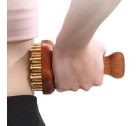 Outil de massage du cuir chevelu, peigne à tête en cuivre à 24 dents | Brosse de massage à pointe avec poignée en bois - pour homme, maison, salle de bain, spa, pause, voyage, soins pour femmes