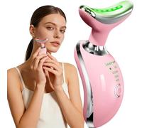 Outil de massage du visage et du cou avec chaleur et 3 thérapies lumineuses, vibrations intelligentes, modes de thérapie par la lumière rouge et EMS, outils faciaux Gua Sha pour soins de la peau du