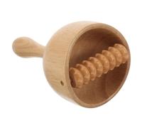 Outil de Massage en Bois, Tasse Manuelle Cup-shaped pour Dos et Bras | Beige, Bords Lisses et Texture Douce, Format Portable, Usage Bureau et Pause Détente