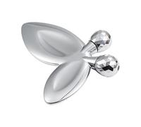 Outil de massage facial Gua Sha 2 en 1 en acier inoxydable - Rouleau facial papillon 3D pour raffermir la peau des femmes - Outil de massage Gua Sha pour achèvement musculaire et drainage lymphatique