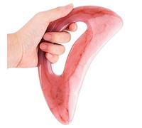 Outil de Massage Gua Sha avec Poignée CTDMJ Grand Gua Sha Corps Guasha Conseil Quartz Rose Masseur de drainage lymphatique Élimination de la fatigue pour les jambes, dos, visage, cou, muscles