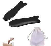 Outil de Massage Gua Sha en Corne de Buffle - Ensemble de 2 Grattoirs en Forme de Poisson - Accessoire de Bien-être pour le Visage et le Corps - Parfait pour la Détente et la Circulation Sanguine