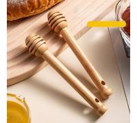 Outil de mélange fonctionnel en bois de hêtre avec tête arrondie et trou de suspension pour une organisation pratique de la cuisine (B)