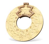 Outil de Mélodie en Bois, 16cm Roue d'Accords du Cercle des Quintes Rond Outil d'Accords de Mélodie en Bois Outil Éducatif Musical pour Basse Guitare Piano Violon