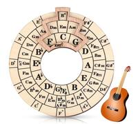 Outil de Mélodie en Bois, Roue d'Accords en Bois, Outil d'Accord de Mélodie, Roue de Cercle de Quintes, Roue d'Accord pour Musiciens, Accessoires Guitare, Cercle des Quintes pour Basse Piano Violon