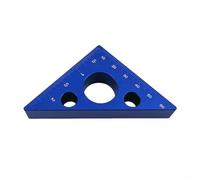 Outil de menuiserie essentiel en alliage d'aluminium Règle triangulaire avec repères de mesure transparents