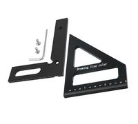 Outil de mesure à angles droits en aluminium robuste avec graduations transparentes pour la rédaction professionnelle et les tâches d'utilisation d'un instrument de mesure du bois