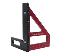 Outil de mesure à angles droits en aluminium robuste avec graduations transparentes pour la rédaction professionnelle et les tâches d'utilisation d'un instrument de mesure du bois