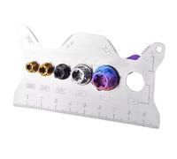 Outil De Mesure Boulons - Jauge Filetage Écrous Et Boulons | Identificateur D'écrous Double Face Inoxydable Portable pour Meubles De Voiture Installation Atelier Réparation