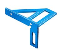 Outil de mesure carré en aluminium - 45 à 90 degrés - Pour un positionnement et un marquage précis - Pour les projets d'ingénierie - Double échelle de mesure - Équerres métalliques - Apprentissages
