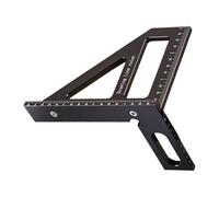 Outil de mesure carré en aluminium - 45 à 90 degrés - Pour un positionnement et un marquage précis - Pour les projets d'ingénierie - Double échelle de mesure - Équerres métalliques - Apprentissages