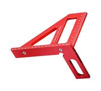 Outil de mesure carré en aluminium - 45 à 90 degrés - Pour un positionnement et un marquage précis - Pour les projets d'ingénierie - Double échelle de mesure - Équerres métalliques - Apprentissages