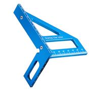 Outil de mesure carré en aluminium - 45 à 90 degrés - Pour un positionnement et un marquage précis - Pour les projets d'ingénierie - Double échelle de mesure - Équerres métalliques - Apprentissages