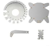 Outil de mesure d'angle en acier inoxydable pour forets - Rapporteur 118°/120°/135°/150°/160° avec portée de 0-20mm, 4 pièces