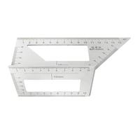 Outil de mesure d'angle en aluminium - Règle de dessin - Règle de dessin multi-angles - Règle de mesure d'angle 45 - Règle de mesure d'angle en alliage d'aluminium - Outil de mesure professionnel