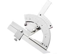Outil de mesure d'angle professionnel à 320 degrés en acier inoxydable - Rapporteur amovible pour menuisiers, tâches carrées, règle de précision gravée 15 x 10 cm (B)