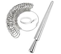 Outil de mesure de bague britannique, mandrin en aluminium, double taille, jauge de doigt A-Z, outil de mesure de bijoux en acier pour homme et femme