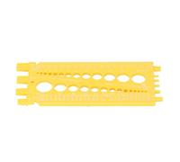 Outil de mesure de boulon Jauge de filetage de boulon en plastique intégré Portable pouces Échelle millimétrique Sizer pour machine de réparation automobile Travaux de (Jaune)