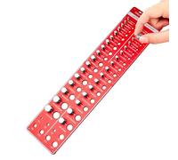 Outil de mesure de boulons - Jauge de filetage en métal à 34 trous | Testeur de taille de vis résistant à l'usure, fournitures de mesure de boulons pour les amateurs d'artisanat et les professionnels