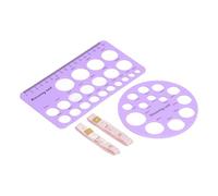 Outil de mesure de bride, ensemble de règles de mamelon, accessoires de tire-lait en silicone pour les mères allaitantes, kit de dimensionnement précis de la bride, matériau doux (Violette)