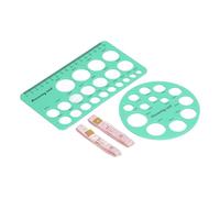 Outil de mesure de bride, ensemble de règles de mamelon, accessoires de tire-lait en silicone pour les mères allaitantes, kit de dimensionnement précis de la bride, matériau doux (Verte)