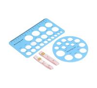 Outil de mesure de bride, ensemble de règles de mamelon, accessoires de tire-lait en silicone pour les mères allaitantes, kit de dimensionnement précis de la bride, matériau doux (Bleue)