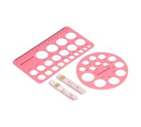 Outil de mesure de bride, ensemble de règles de mamelon en Silicone pour tire-lait rond et rectangulaire (Rosée)