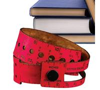 Outil de mesure de couture - Règle en cuir, marqueur gradué précis, accessoire compact et pratique | Outil de mesure de crochet pour crochet, tricot, broderie, tissage, couture, bricolage