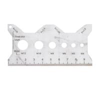 Outil de mesure de filetage précis multifonctionnel avec marquage bilingue résistant à la corrosion en acier inoxydable double langue