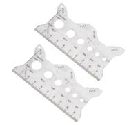 Outil de mesure de filetage précis multifonctionnel avec marquage bilingue résistant à la corrosion en acier inoxydable double langue