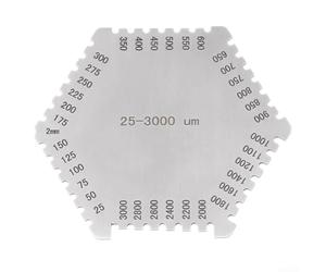 Outil de mesure de film humide en acier inoxydable pour une évaluation précise de la peinture et des revêtements Design hexagonal