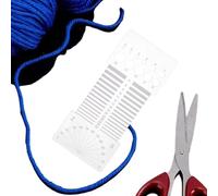 Outil De Mesure De Jauge À Tricot,12 Trous En Acrylique Avec Angle De Torsion Multifonctionnel Et Portable | Carte Contrôle Pour Crochet Et | Pour Débutants, Tailleurs, Enfilage Et Tricot