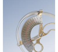 Outil de mesure de la circonférence du bonnet avec règle incurvée en métal et poignée ergonomique à clipser pour une mesure précise du chapeau et des processus de fabrication (42 à 52 cm)