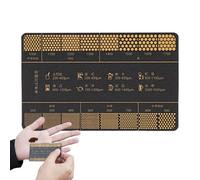 Outil de mesure de mouture de café - Carte de comparaison des tailles de moulage, guide portable des tailles de précision, instrument de mesure pour la préparation de l' de café