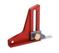Outil de mesure de précision de la hauteur pour scies de table à double échelle en alliage d'aluminium pour le travail du bois Plage de mesure de 0 à 5,1 cm, usiné CNC, verrouillage sécurisé, règle