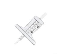 Outil de mesure de profondeur de pneu en acier inoxydable avec échelle gravée claire pour une mesure précise de la bande de roulement des pneus et une construction pour une utilisation durable (A)