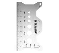 Outil de mesure des boulons | Testeur de boulons et d'écrous en acier inoxydable, outil de mesure universel double face pour le travail du bois, l'atelier, les montres, les bijoux