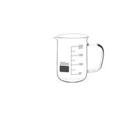 Outil de mesure et balance for la maison Bécher en verre borosilicaté, bols à mélanger en verre 50-1000 ml 1 pièce(200ml handle)