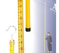 Outil de mesure extensible, tige de mesure télescopique, perche de mesure de hauteur télescopique en résine époxy isolée avec sac de transport(Yellow,10m/32.8ft)