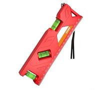Outil de mesure magnétique compact pour niveau à bulle, avec corps en alliage d'aluminium, vertical horizontal et inclinomètre à bulle de 45 degrés pour la maison ou l'atelier, rouge (200 mm)