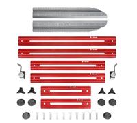 Outil de mesure multifonction en aluminium pour marches d'escalier - Outil de mesure réglable et pliable - Connecteur coulissant de mesure