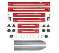 Outil de mesure multifonction en aluminium pour marches d'escalier - Outil de mesure réglable et pliable