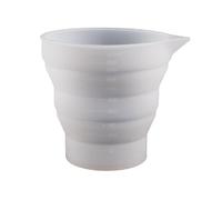 Outil de mesure pliable en silicone - Gobelet doseur transparent - Moules en résine époxy - Pour projets de bricolage en résine époxy - Verre doseur en silicone antiadhésif